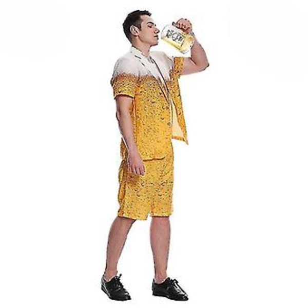 Mænds Karneval Øl Kostume Halloween Cosplay (M)