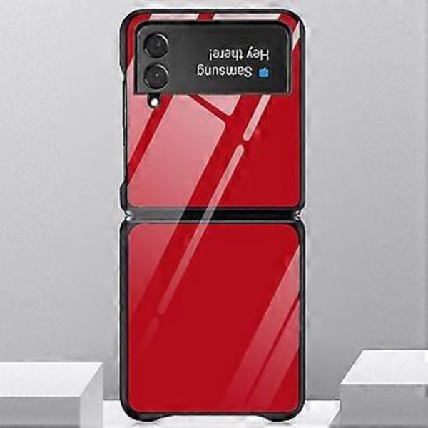 Liukuvärjätty suojakotelo Samsung Galaxy Z Flip 4:lle, kova PC-kehys + karkaistu lasinen suojakuori