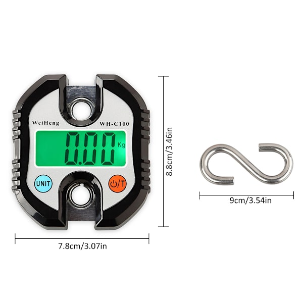 1PC(Svart) Bærbar Profesjonell Digital Kran Vektskala 150 KG, Mini