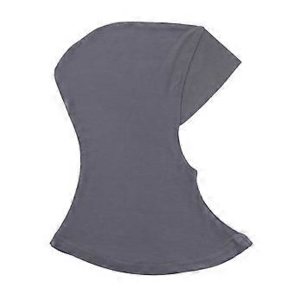 Justerbar Muslimsk Hijab Halsduk för Kvinnor Bonnet Inre Hijab Heltäckande Ben Dam Islamisk Muslimsk Huvudbonad (35x24cm, Mörkgrå)