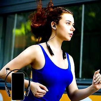 Langattomat Bluetooth 5.0 -kuulokkeet iPhone Samsung Android -puhelimille (musta)
