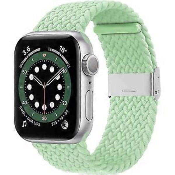 HUUOGUO Kompatibel med Apple Watch iWatch-reimer 42 mm/44 mm/45 mm - 5,5\"-8,5\" Kvinner Menn, Justerbar Flettet Solo Loop Strekkbar Elastisk Sport Wristban