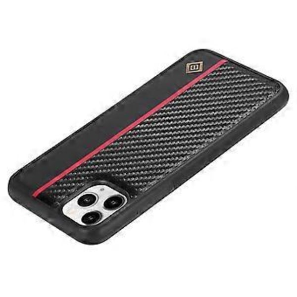LC.IMEEKE Mobilskal för iPhone 11 Pro Max, Kolfiberstruktur PU-läder+TPU+EVA Skal