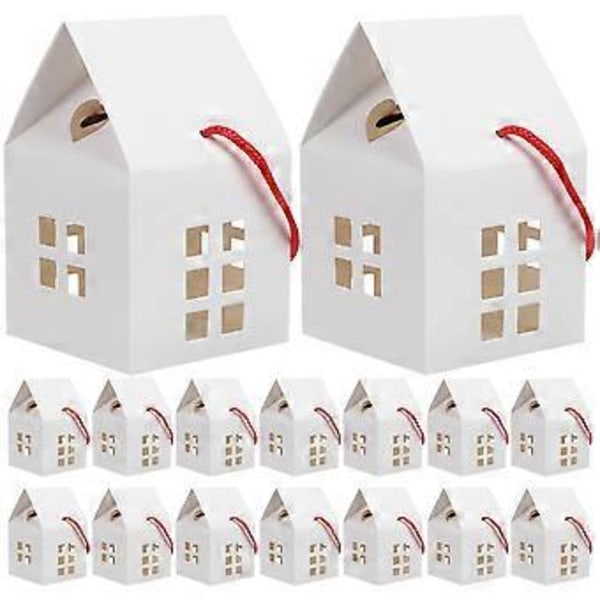 24 st Hollowed House Present Cases Handhållna Pappersaskar Multifunktionella Godisaskar