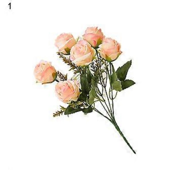 1 Bundt Kunstig Falsk Silkeblomst Kunstig Rose Dekoration Til Bryllup (1)