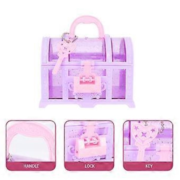 2 stk. Piger Skattekiste Legetøj Lille Pige Makeup Æske Bord Smykke Organizer