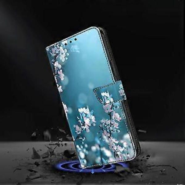 Læder Telefonetui til Samsung Galaxy A32 5G med 3D Mønsterprint, Stativ, Pengepung og Folio Cover (Style E)