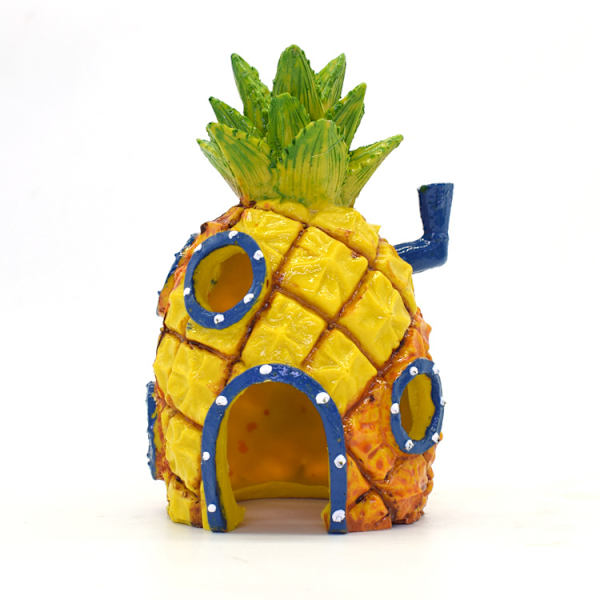 Akvariedekorasjon, 1 stk ananas akvarie tema grotte,