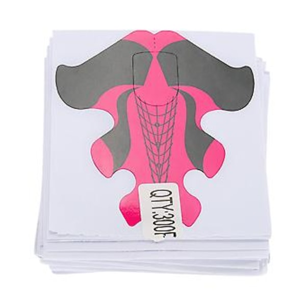 100 stk. Negleformer for negleforlengelse UV Builder Papirbrett Neglekunsttilbehør
