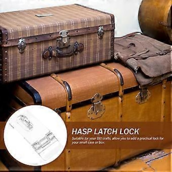12 Set Akryl Hasp Lås Spännen Transparent Smyckeskrin Lås Spänne
