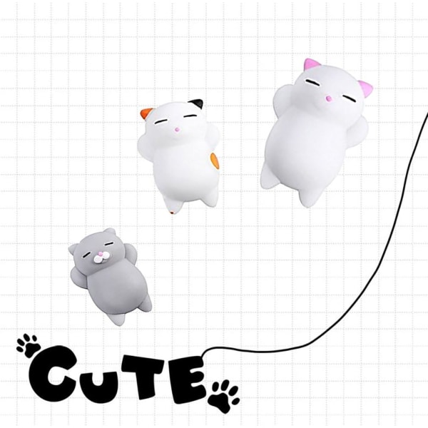 Anti-Stress Lekekattletter Katter Squishies Mini Katt Klemmeleker Stress Mochi Kawaii Squishies Squishy Kawaii S