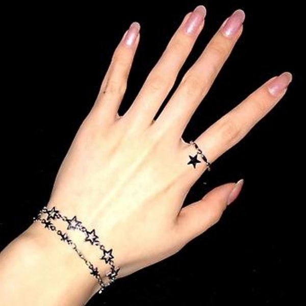 Hul Stjerne Charm Kædearmbånd Hip Hop Par Armbånd Mode Armring