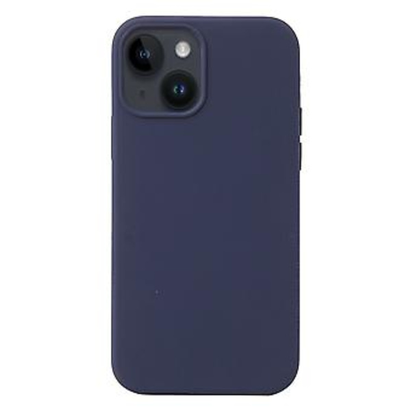 Flytande Silikon Mobilskal för iPhone 15 Plus (Midnattsblå)