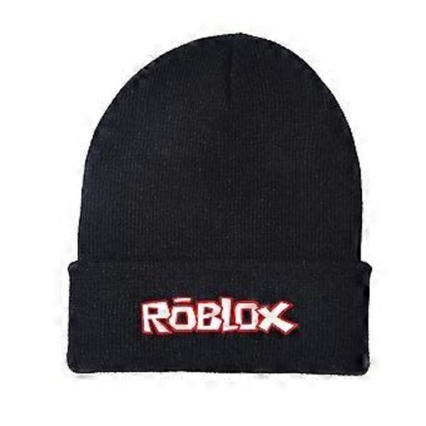 Videospill Roblox Trykket Beanie Strikket Lue Barn Gutter Jenter Trend Klassisk Vinter Ullvarm Skilue (A)