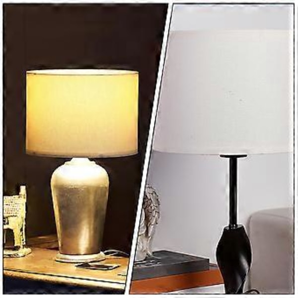 2 st Lampskärmar Avtagbara Lampskydd Ljuskronaskärmar Linneskärmar Ersättningslampskärmar
