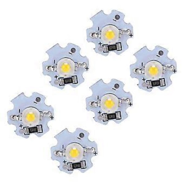 25 stk. 5V LED Chips 200LM 1W Højeffekt LED Lampeperler til DIY Belysningsarmaturer Varm Hvid 3000-3200K
