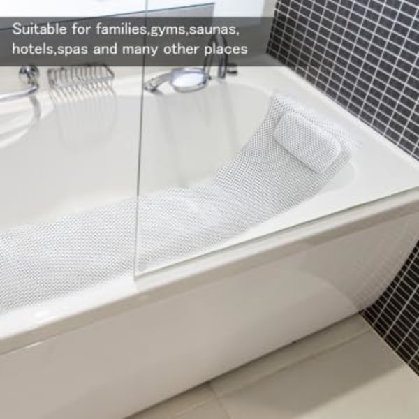 Fuld badekar pude - Spa madras luksus skridsikker pude blød åndbar quiltet badekar måtte bade pude