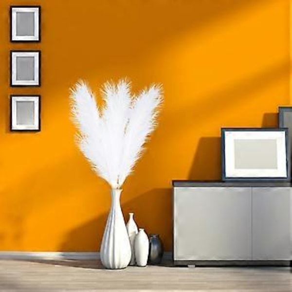 Bedste Tilbud - Flerfarvet Rør Falsk Pampas Græs Dekoration 110cm Levende DIY Gave Gulvvase Fyld (Beige)