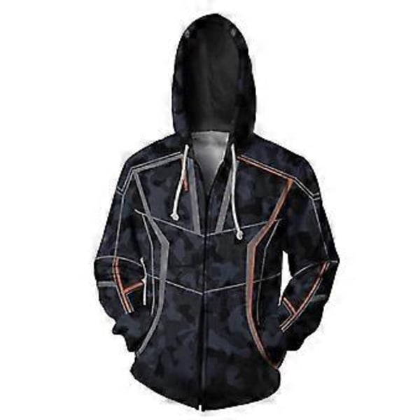 Avengers 4 Iron Man Cosplay -asu Tony Stark Miesten Huppari Vetoketjullinen Collegepaita Hupulliset Takit Naamiaisasu -NMAOV (4XL)