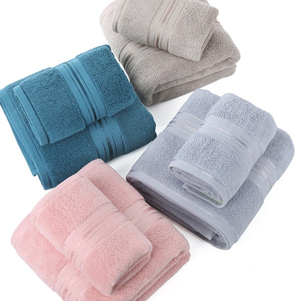 Handdukar - Set om 3 100% bomull badlakan - 75*150cm+34*75cm+34*3