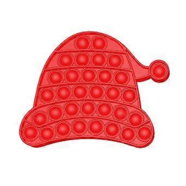 Push Pop Bubble Fidget Sensory Leksak Jultema Form Stress Relief för (G)