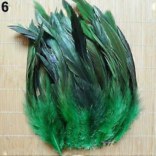 50 kpl 13-20cm luonnollisia kauniita kukon pyrstösulkia DIY-vaatteiden koristeluun (50 kpl)
