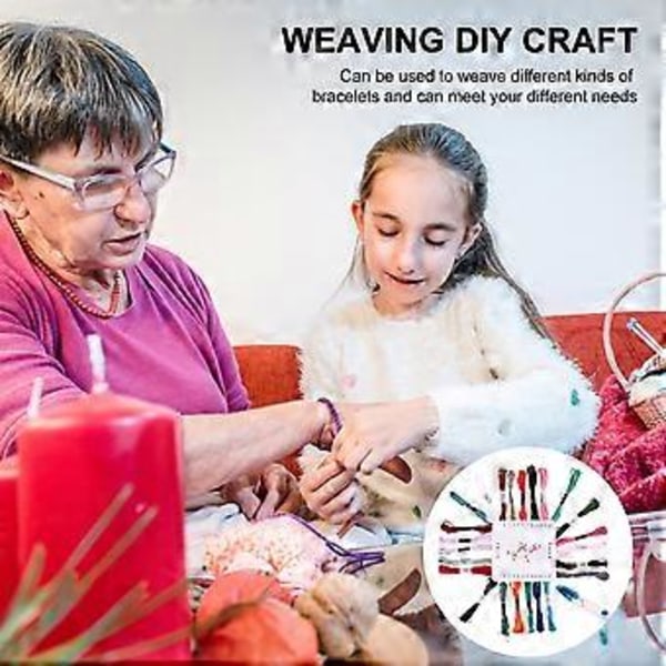 1 Set Armbandstillverkningskit Armbandstillverkare Vävstolar Broderitråd Snöre Pärlor