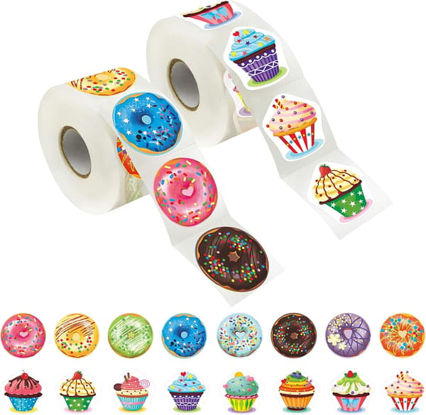 1000 stk. (Hver måler = 3,8 cm i diameter) Cupcake Donut D