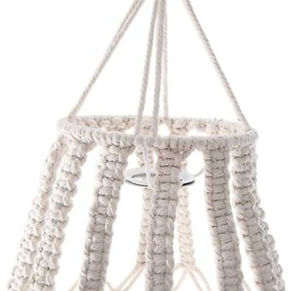 Macrame Lampskärm Hängande Pendellampa Skydd Sovrum Vardagsrum Heminredning Vävd Gobeläng
