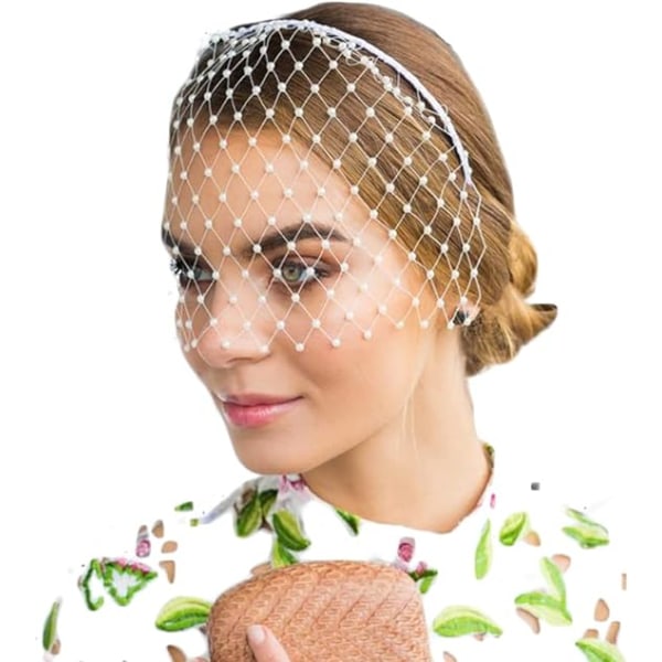 Fuglebur-slør for bruder, bryllupshårbånd, utdrikningslag, w
