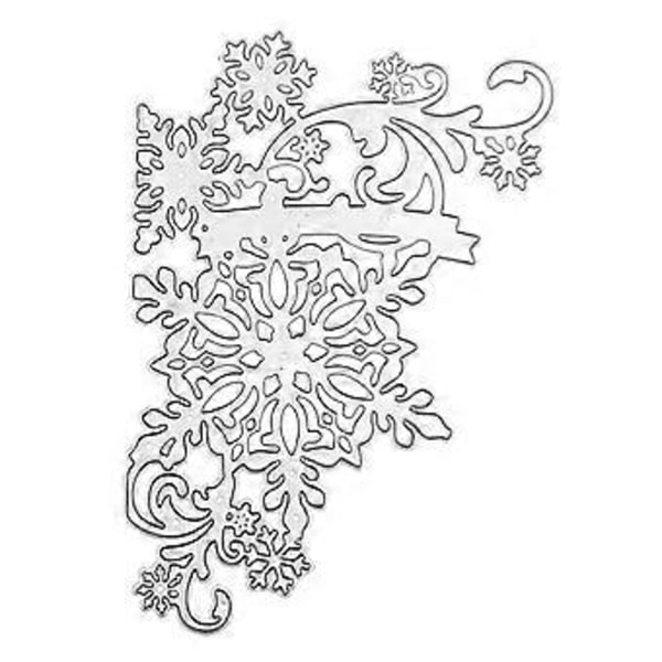 Jouluinen lumihiutale-kukka metallileikkurit stensiili scrapbooking DIY-albumi leima paperikortti reliefikoriste käsityö