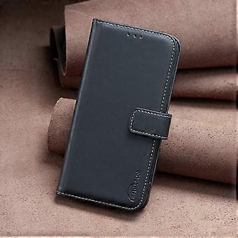 Kompatibel med iPhone 14 Pro Max Wallet Case med kortpladser Magnetisk lukning Flip Folio Cover - Sort Black