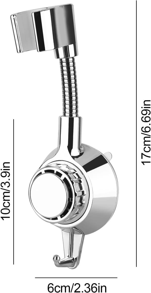 Dusjhodeholder 360° Justerbar Dusjhodeholder, Universell Sugkopp Dusjhodeholder Ingen Boring, A