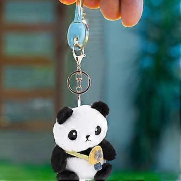 Udstoppede Panda Dukke Nøglering Dejlig Plys Panda Vedhæng Nøglering Taske Hængende Dekoration