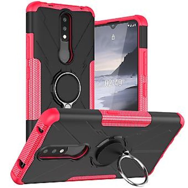 Skyddande fodral för Nokia 2.4 PC + TPU (Roseröd)