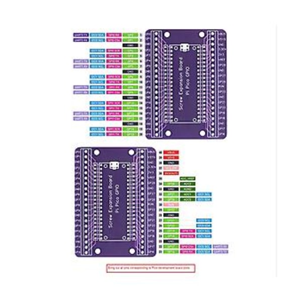 Pico Gpio -laajennuslevy Picow Terminal Gpio -liitäntämoduuli, jossa on uros- ja naaraspistokkeet (hitsattu)