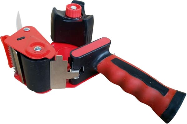 Rød dispenser for limteip