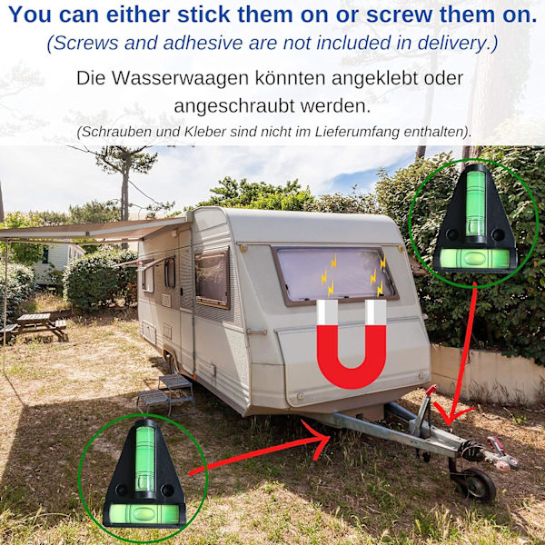 Magnetisk T-formet vaterpas, lille praktisk campingvognsvaterpas