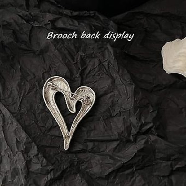 JUSCH Broschnålar Hjärta Söt Lapel Hijab för Kvinnor Mode Broscher Smycken----- Silver,WZ-478R