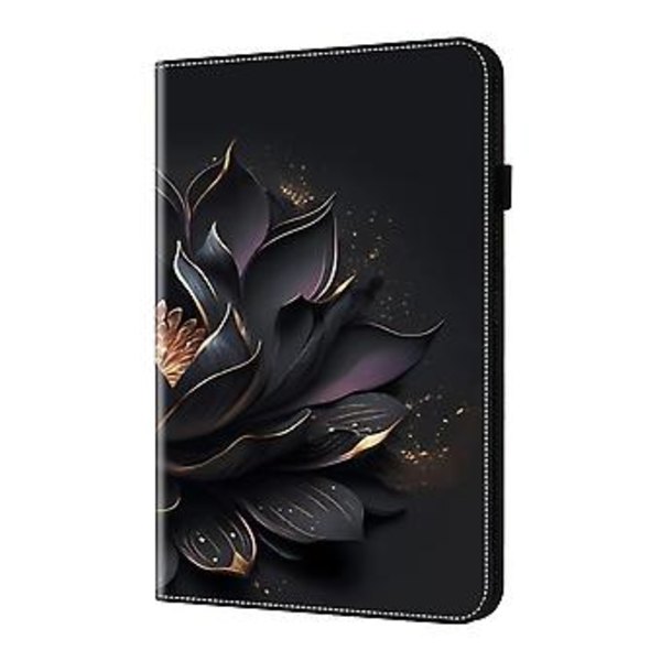 Maltet Hylster i Læder med Maling til Lenovo Tab M10 (Lilla Lotus)