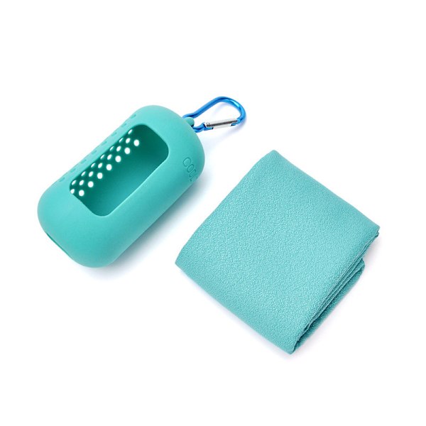 Bærbar Mikrofiber Køle Håndklæde med Silikonetui, Åndbar