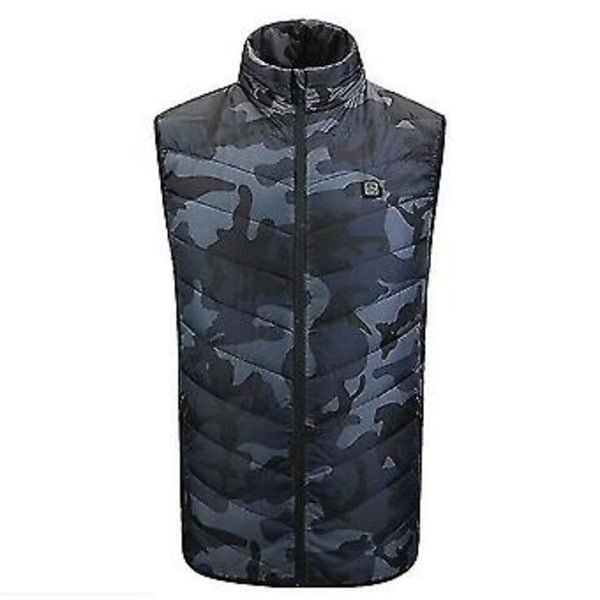 Sähköinen lämmittävä liivi, kangastakki, USB-lämmitys, kehon lämmitin, naiset ja miehet, kuuma (4XL naamiointi)