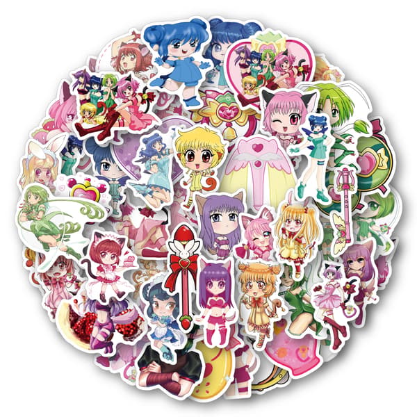 50 animerte klistremerker (stil 66)