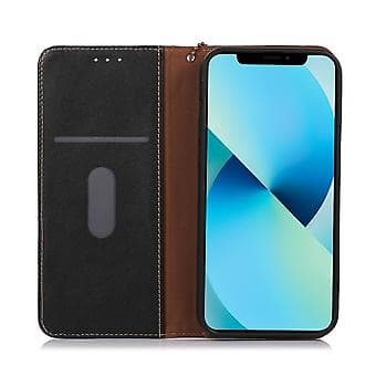KHAZNEH Nappa Læder Telefonetui Til iPhone 15 Plus (Sort)