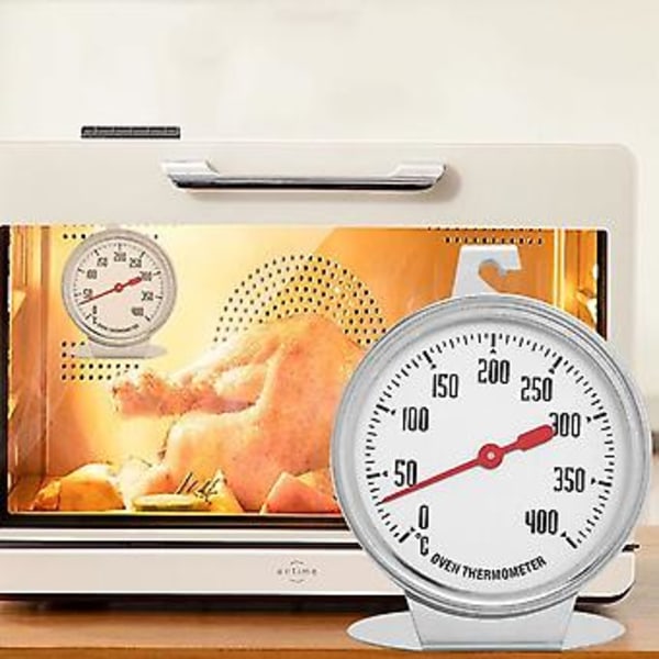 Ovntermometer i rustfrit stål, temperaturmåler til køkkenmad ( )