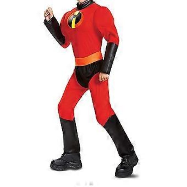 The Incredibles 2 Kostym Bob Parr Cosplay Jumpsuit Vuxen Män Mr. Incredible Bodysuit Maskeraddräkt Halloween Kostym Maskerad Outfit -NMAOV( 190)