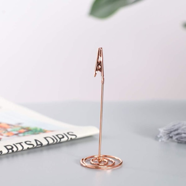 12 roséguld minnesklämma metallfästen med krokodilklämmor för
