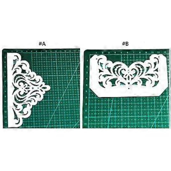 Sydänpitsi Metallileikkurit Stencil DIY Scrapbooking Album Paper Card Template (MH387)