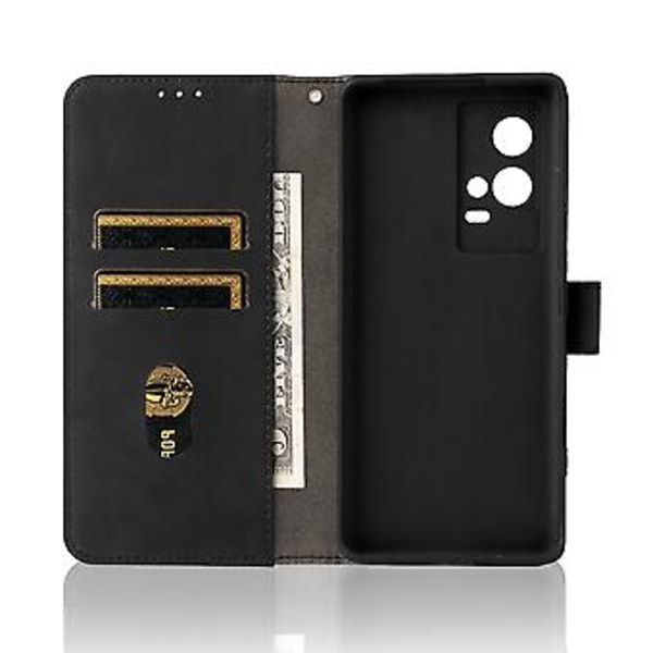Ihomainen Nahkakuori vivo iQOO 8 Pro:lle (Musta)