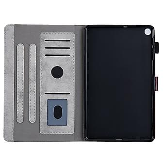 Lærtablettveske for Samsung Galaxy Tab A9 (Grå)